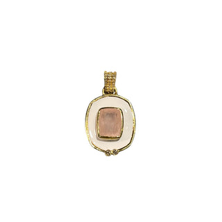 Enamel and Gemstone Diamond Pendant