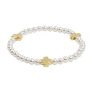 Faith Pearl Stretch Bracelet