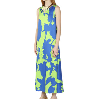 Green and Blue Print Dress