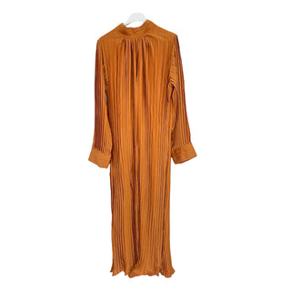 Rust Pleated Dress