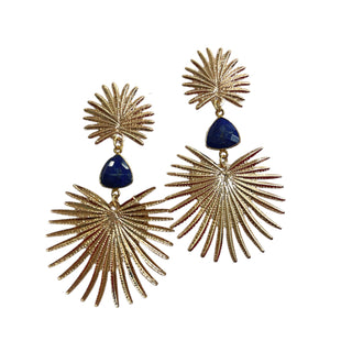 Gemstone Sunburst Statement Earring