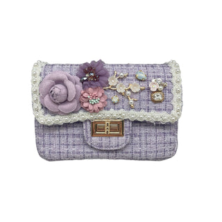 Lilac Tweed Handbag