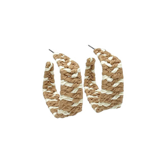 Woven Straw Earring