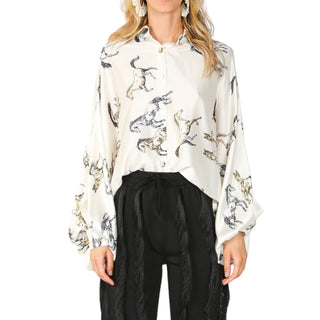 Horse Print Blouse