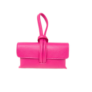 Pink Leather Wristlet