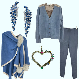 blue outfit lookbook