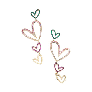 Colorful Heart Dangle Earring