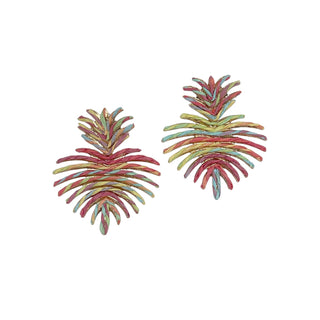 Straw Fan Statement Earring