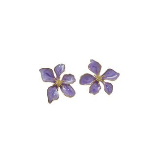 Enamel Flower Stud Earring