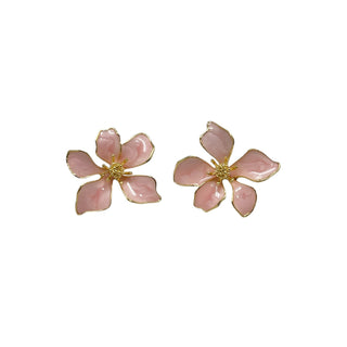 Enamel Flower Stud Earring