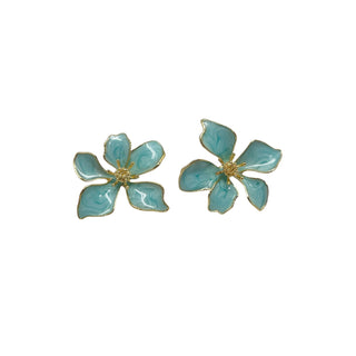 Enamel Flower Stud Earring