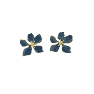 Enamel Flower Stud Earring