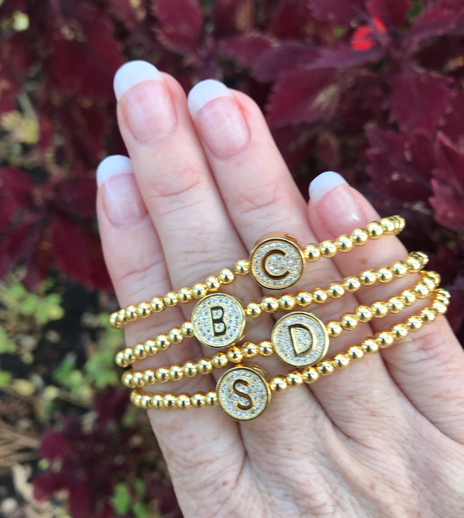 Buy Beaded Bracelet Set for Women Stack Elastic String Copper Ball Beads  Bracelet Friendship Bracelet for Girls (gold) at Amazon.in