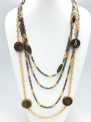 Two Tone Layering Necklaces
