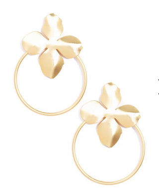 Flower Hoop Earring