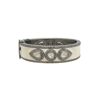 Enamel And Polki Diamond Bangle