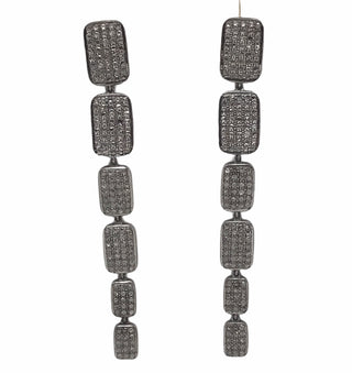 Diamond Rectangle Drop Earring